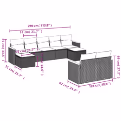 VidaXL 3258812 set mobili da esterno