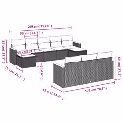 VidaXL 3258814 set mobili da esterno