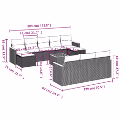 VidaXL 3258817 set mobili da esterno