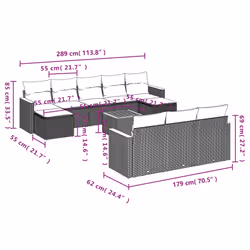VidaXL 3258824 set mobili da esterno