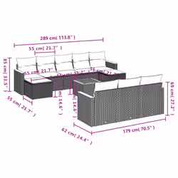 VidaXL 3258826 set mobili da esterno