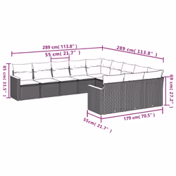 VidaXL 3258828 set mobili da esterno