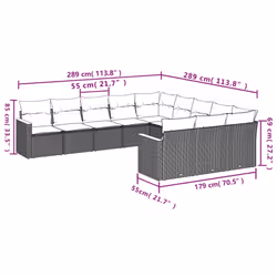 VidaXL 3258835 set mobili da esterno