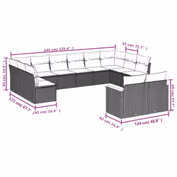 VidaXL 3258842 set mobili da esterno