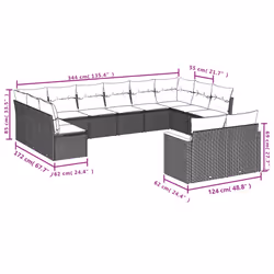 VidaXL 3258847 set mobili da esterno