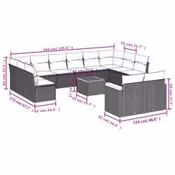 VidaXL 3258849 set mobili da esterno