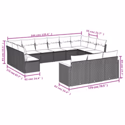 VidaXL 3258857 set mobili da esterno