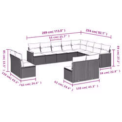 VidaXL 3258875 set mobili da esterno