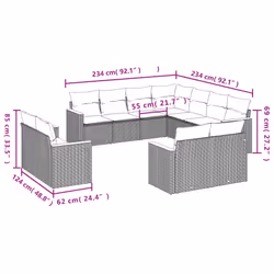 VidaXL 3258901 set mobili da esterno