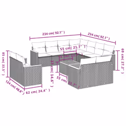 VidaXL 3258905 set mobili da esterno