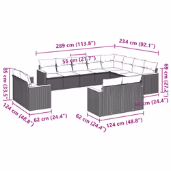 VidaXL 3258912 set mobili da esterno