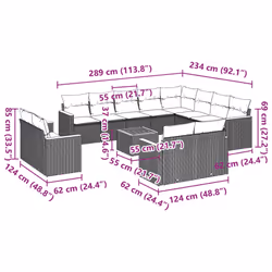 VidaXL 3258919 set mobili da esterno