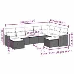 VidaXL 3258945 set mobili da esterno