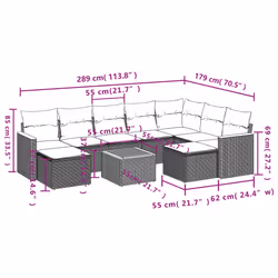 VidaXL 3258947 set mobili da esterno