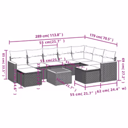 VidaXL 3258950 set mobili da esterno