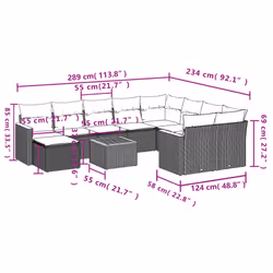VidaXL 3258966 set mobili da esterno
