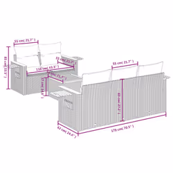 VidaXL 3259027 set mobili da esterno