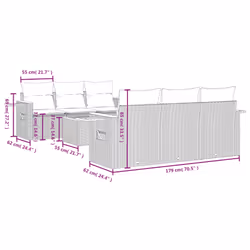VidaXL 3259032 set mobili da esterno
