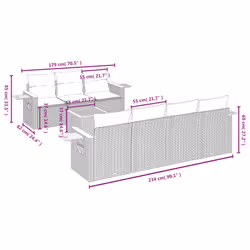 VidaXL 3259045 set mobili da esterno