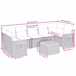 VidaXL 3259052 set mobili da esterno