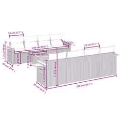 VidaXL 3259059 set mobili da esterno