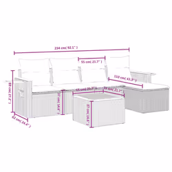 VidaXL 3259164 set mobili da esterno - Vista aggiuntiva 3