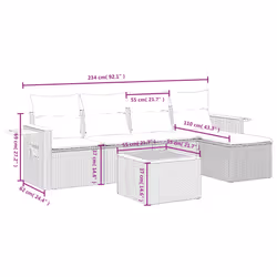 VidaXL 3259168 set mobili da esterno