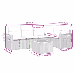 VidaXL 3259193 set mobili da esterno