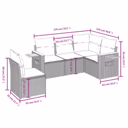 VidaXL 3259213 set mobili da esterno