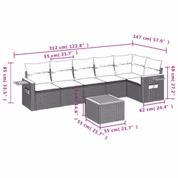 VidaXL 3259228 set mobili da esterno - Vista aggiuntiva 3