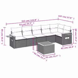 VidaXL 3259237 set mobili da esterno