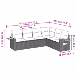 VidaXL 3259245 set mobili da esterno