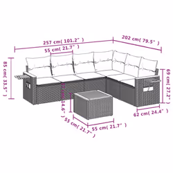 VidaXL 3259251 set mobili da esterno