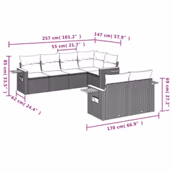 VidaXL 3259381 set mobili da esterno