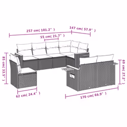 VidaXL 3259406 set mobili da esterno