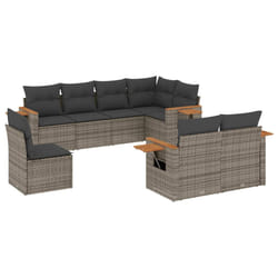 VidaXL 3259407 set mobili da esterno Grigio scuro