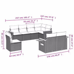 VidaXL 3259410 set mobili da esterno