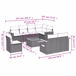 VidaXL 3259412 set mobili da esterno