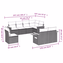VidaXL 3259413 set mobili da esterno