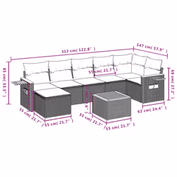 VidaXL 3259434 set mobili da esterno