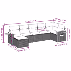 VidaXL 3259438 set mobili da esterno