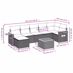 VidaXL 3259441 set mobili da esterno