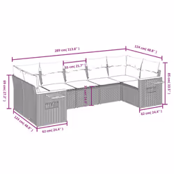 VidaXL 3259507 set mobili da esterno