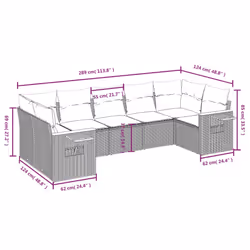 VidaXL 3259508 set mobili da esterno