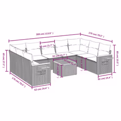 VidaXL 3259517 set mobili da esterno