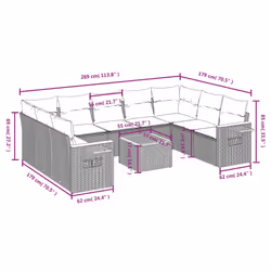 VidaXL 3259524 set mobili da esterno