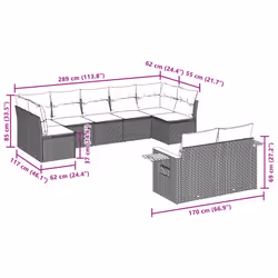 VidaXL 3259528 set mobili da esterno