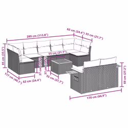VidaXL 3259529 set mobili da esterno