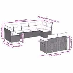 VidaXL 3259532 set mobili da esterno - Vista aggiuntiva 3
