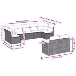 VidaXL 3259535 set mobili da esterno